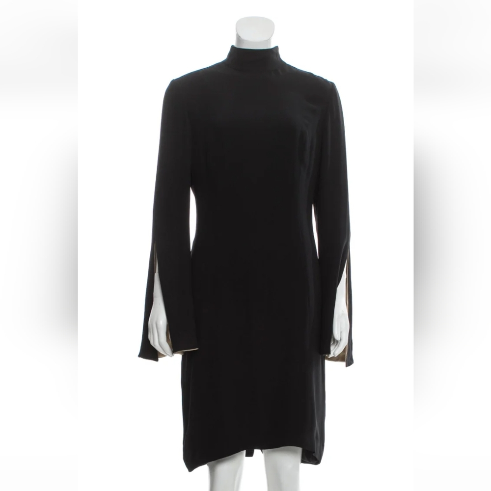 Carolina Herrera mock neck silk dress